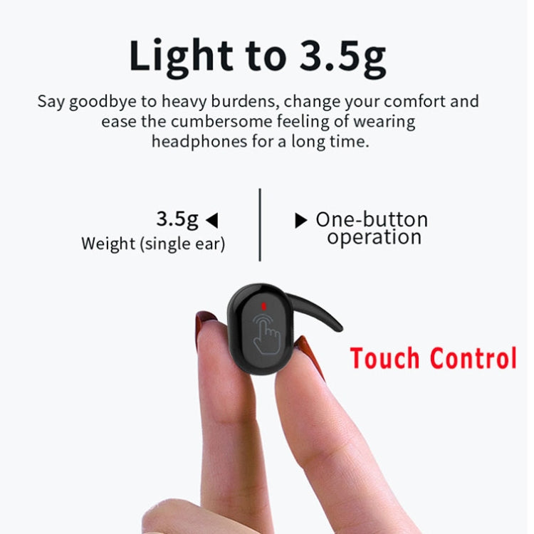 Y30 Wireless Bluetooth Headset 5.0 In-Ear Mini Earphone, Colour: Black by bashfashion