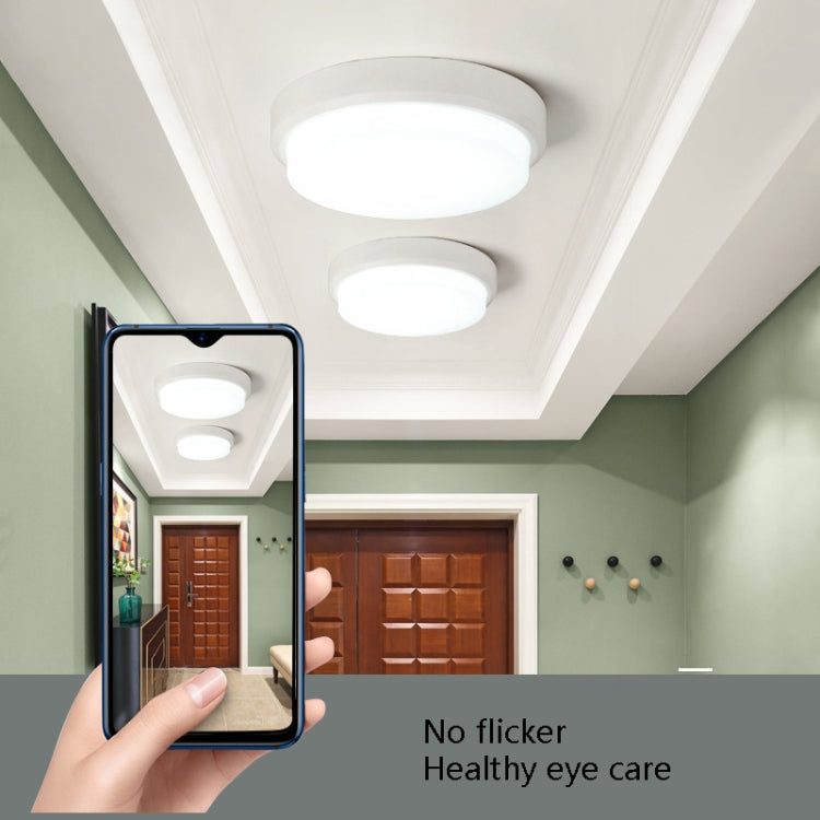 QSXDD-FSCB IP54 Waterproof Ceiling Lamp Dust-Proof Garden Corridor Wall Light Balcony Bathroom Ceiling Light, Power source: 12W White(White Light) by bashfashion
