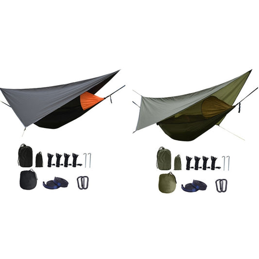 Strut Mosquito Net Hammock Diamond Sunshade Set Outdoor Camping Automatic Quick-Open Anti-Mosquito Hammock Canopy Set(Army Green) by bashfashion