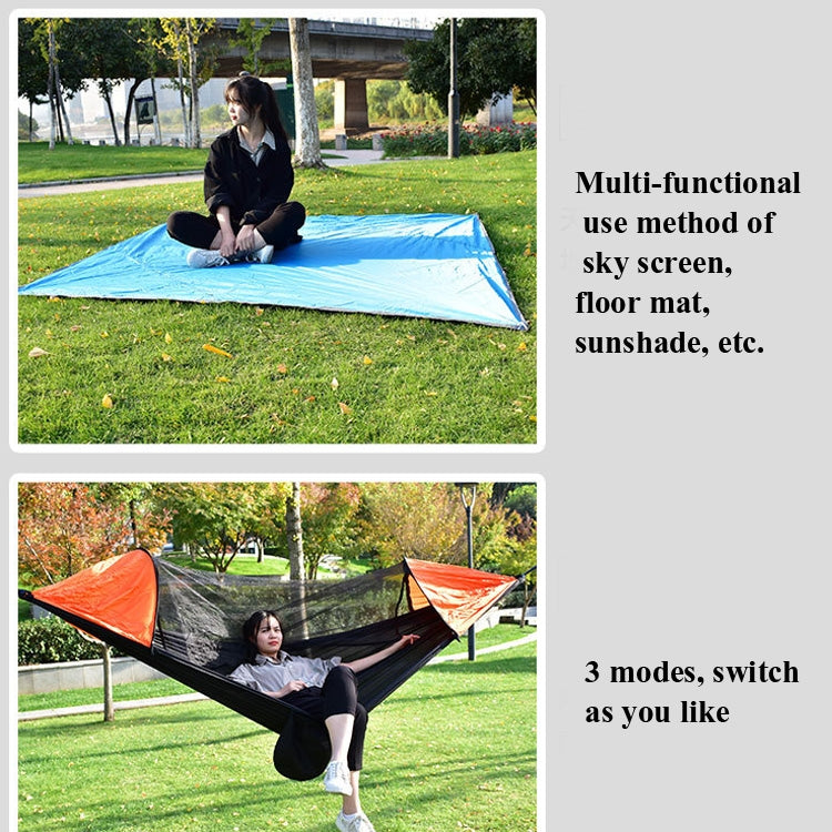 Strut Mosquito Net Hammock Diamond Sunshade Set Outdoor Camping Automatic Quick-Open Anti-Mosquito Hammock Canopy Set(Army Green) by bashfashion