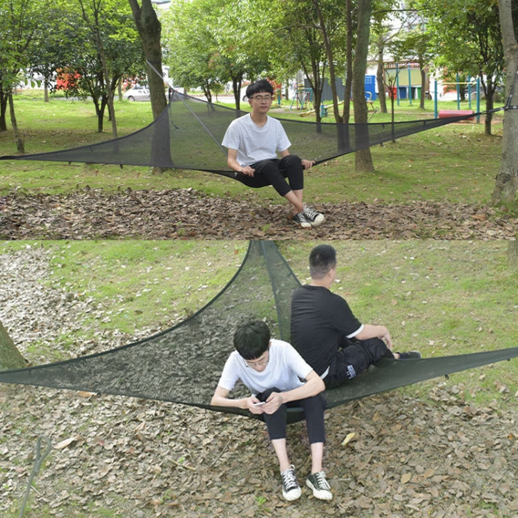 Outdoor Multi-person Hammock Large Sky Tree Tent Aerial Camping Hammock Triangle Hammock, Side Length: 2.9m by bashfashion