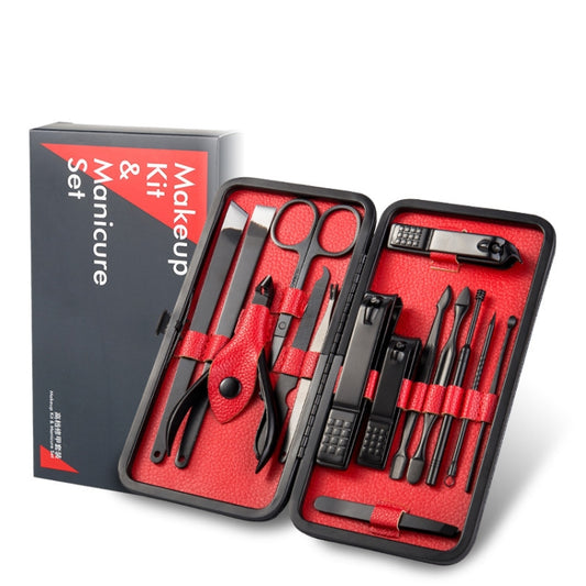 15 In 1 Nail Clipper Home Pedicure Nail Care Tools(Black) by bashfashion