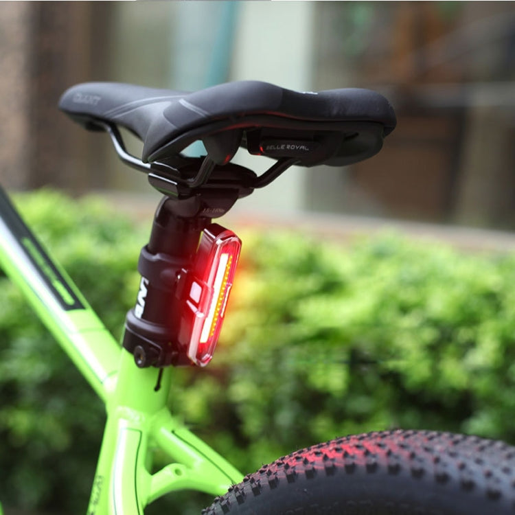 Bicycle Light USB Charging LED Warning Light Night Riding COB Tail Light, Specification: 7505 Red Blue Light by bashfashion