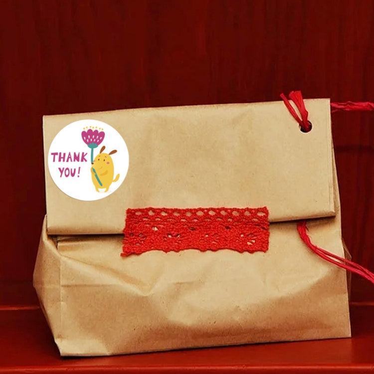 2 Rolls Animal Decoration Envelope Sealing Sticker Thank You Label, Size: 2.5cm(K-118) by bashfashion