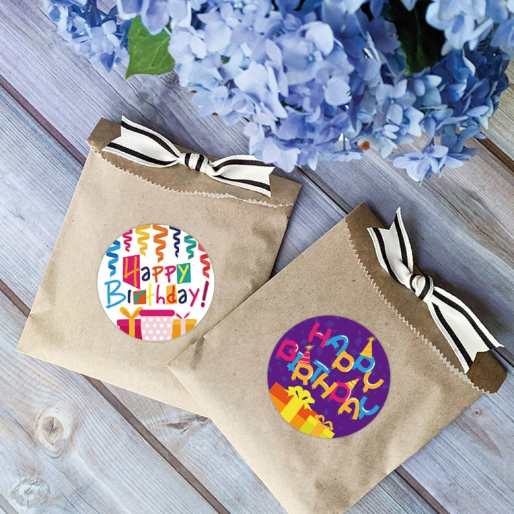 2 Rolls Birthday Sticker Gift Decoration Sealing Sticker, Size: 2.5cm / 1inch(A-344) by bashfashion