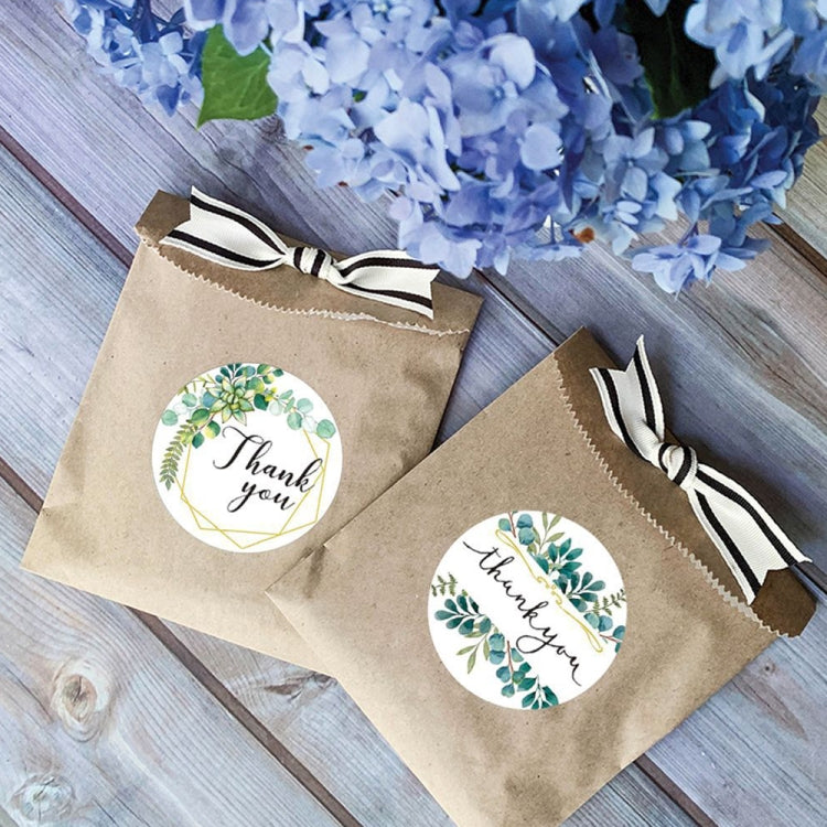2 Rolls Thank You Floral Sticker Wedding Gift Decoration Label, Size: 2.5cm / 1inch(A-298) by bashfashion