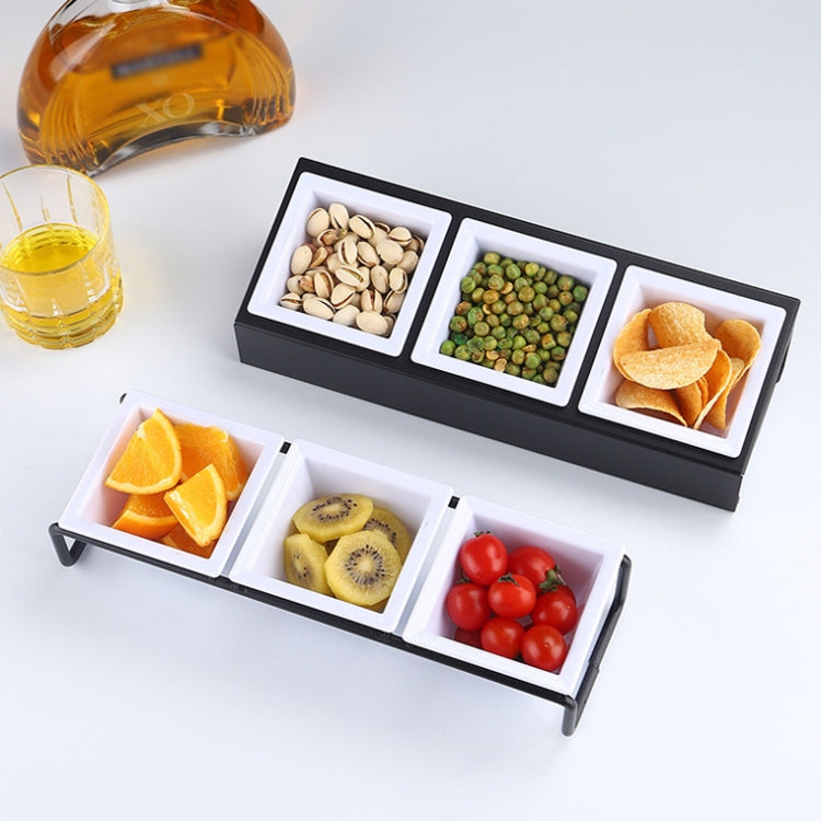 Stainless Steel Bar Plastic Fruit Plate Rack, without Fruit Dish, Grid Number:3 Grids(B Type) by bashfashion