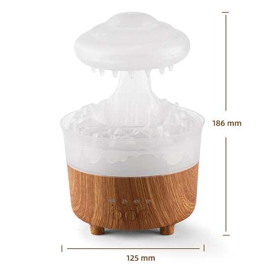 V50 Desktop Colorful Night Light Humidifier Wood Grain Water Drop Aroma Diffuser, Spec: AU Plug(Green) by bashfashion