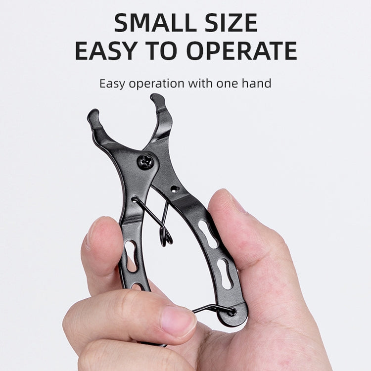 3 PCS Bicycle Mini Chain Fast Release Magic Buckle Pliers Two-Way Bayonet Disassembly Pliers(Black) by bashfashion