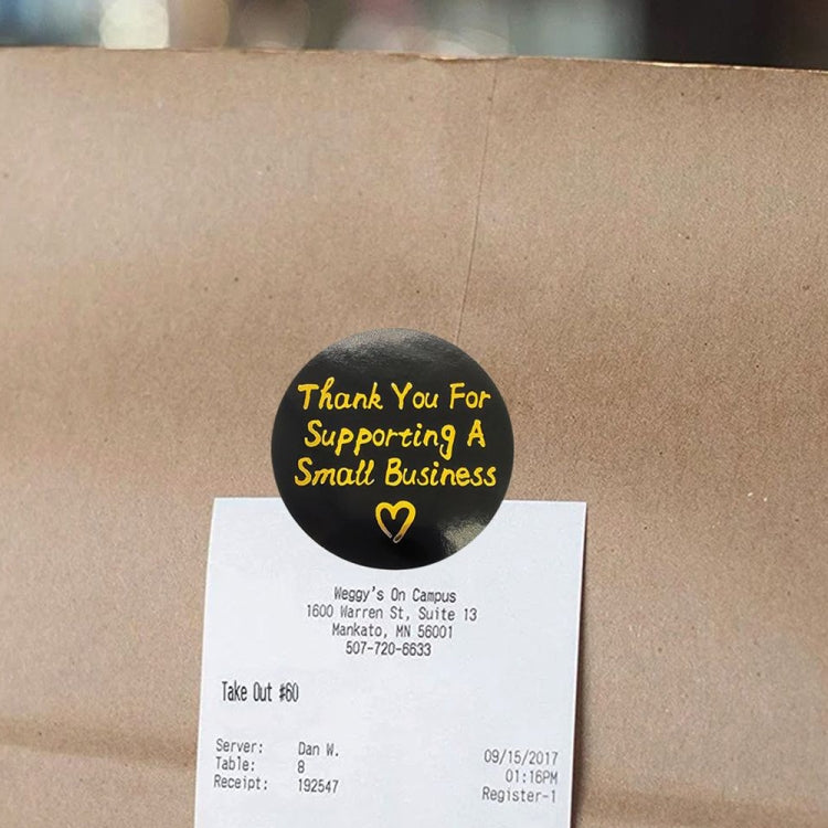 Stamping Thank You Sticker Envelope Sealing Sticker Gift Decoration Label, Size: 3.8cm / 1.5inch(K-67) by bashfashion