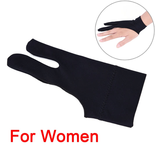 2 Finger Anti-fouling Drawing Glove for Graphics Drawing Tablet, Both for Right and Left Hand(For women) by bashfashion