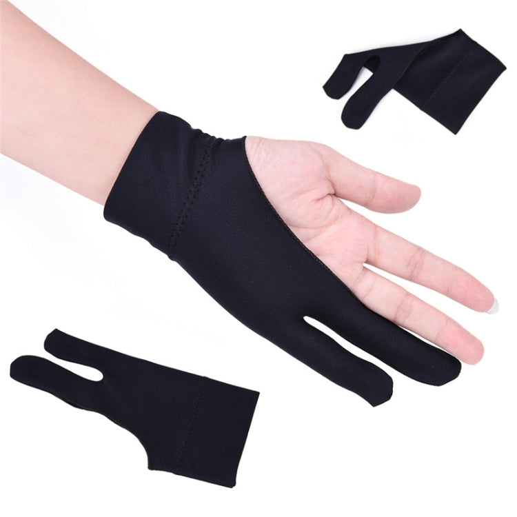2 Finger Anti-fouling Drawing Glove for Graphics Drawing Tablet, Both for Right and Left Hand(For women) by bashfashion