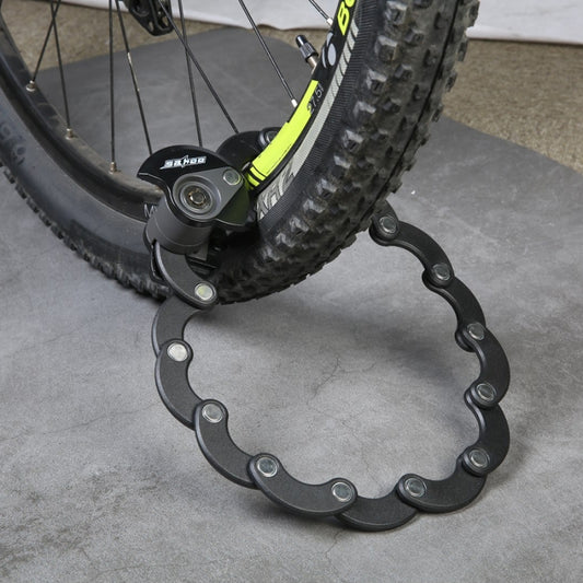 SAHOO Bicycle Anti-Theft Lock Mountain Bike Fixed Folding Lock Chain Lock Creative Hamburger Lock(Black) by SAHOO