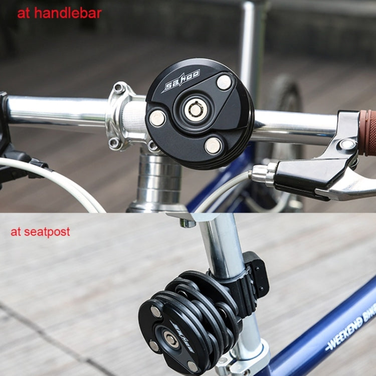 SAHOO Bicycle Anti-Theft Lock Mountain Bike Fixed Folding Lock Chain Lock Creative Hamburger Lock(Black) by SAHOO