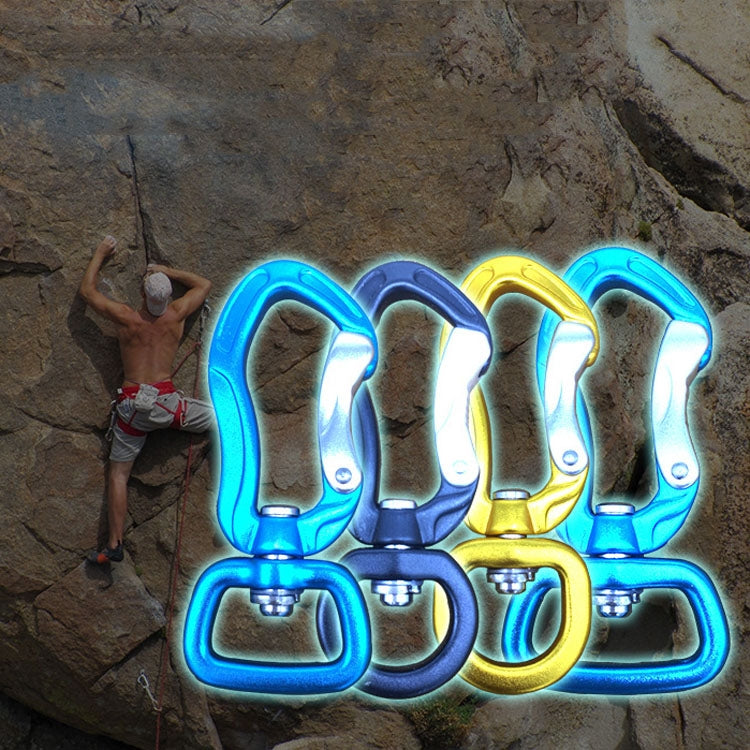 Rotating Ring Light Aluminum Alloy Mountaineering Hiking Fitness Pet Traction Safety Hook, Color and Style Random Delivery by bashfashion