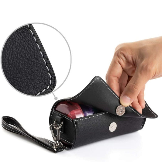 One Week Use Portable Plastic 14-Compartment Pill Box Leather Bag(14x7.5x6.5cm) by bashfashion