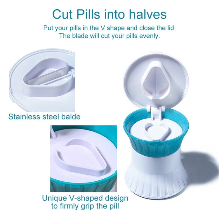 3 in 1 Medicine Grinding Storage & Dividing Storage Box(6x6x6.7cm) by bashfashion