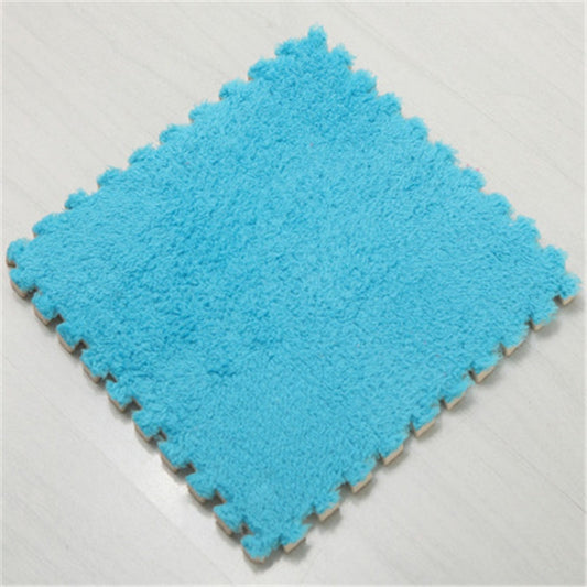 2 PCS Living Room Bedroom Children Kids Soft Carpet Magic Patchwork Jigsaw Splice Heads Climbing Baby Mat 30x30cm(Blue) by bashfashion