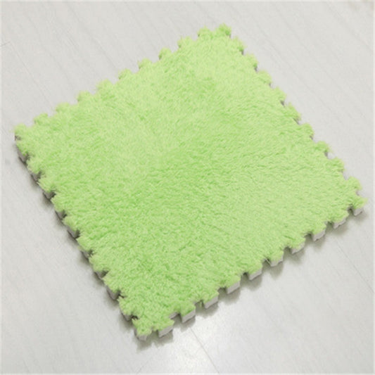 2 PCS Living Room Bedroom Children Kids Soft Carpet Magic Patchwork Jigsaw Splice Heads Climbing Baby Mat 30x30cm(Green) by bashfashion