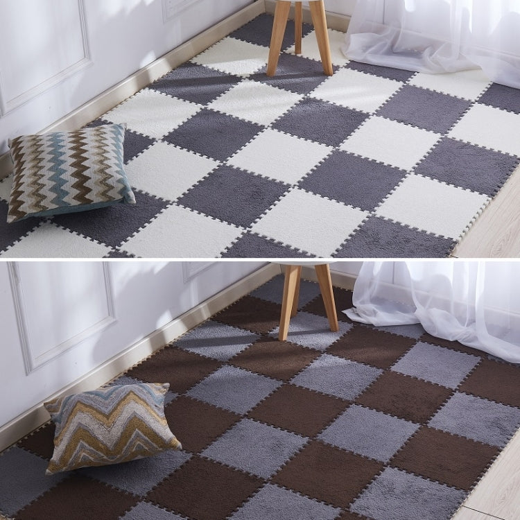 2 PCS Living Room Bedroom Children Kids Soft Carpet Magic Patchwork Jigsaw Splice Heads Climbing Baby Mat 30x30cm(Grey) by bashfashion