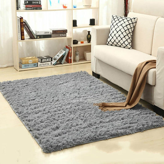 Shaggy Carpet for Living Room Home Warm Plush Floor Rugs fluffy Mats Kids Room Faux Fur Area Rug, Size:160x200cm(Silver Gray) by bashfashion