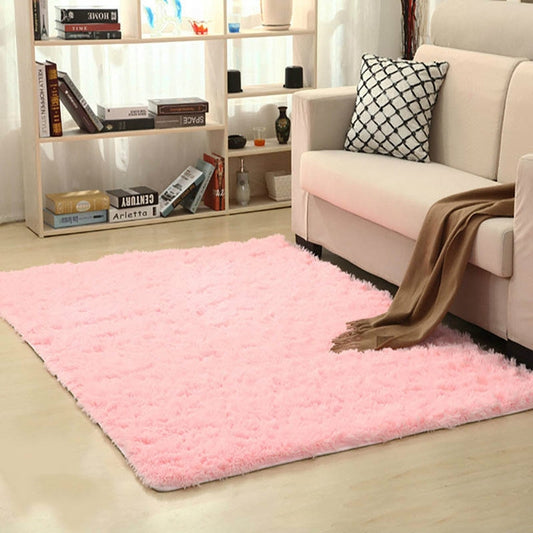 Shaggy Carpet for Living Room Home Warm Plush Floor Rugs fluffy Mats Kids Room Faux Fur Area Rug, Size:160x200cm(Pink) by bashfashion