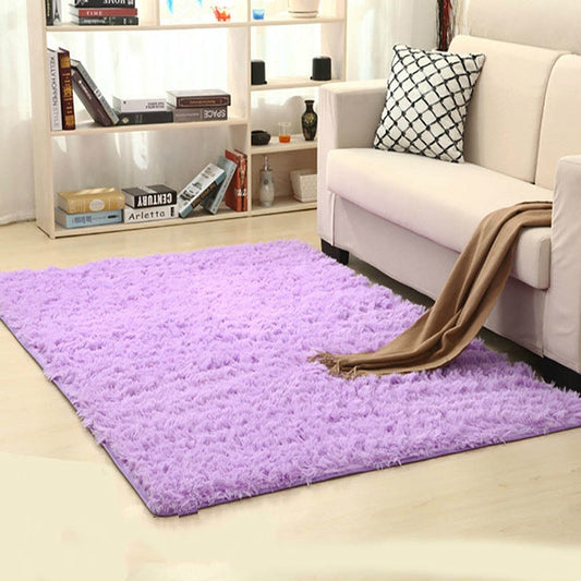 Shaggy Carpet for Living Room Home Warm Plush Floor Rugs fluffy Mats Kids Room Faux Fur Area Rug, Size:160x200cm(Purple) by bashfashion
