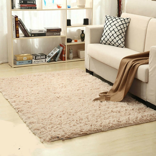 Shaggy Carpet for Living Room Home Warm Plush Floor Rugs fluffy Mats Kids Room Faux Fur Area Rug, Size:80x120cm(Beige) by bashfashion