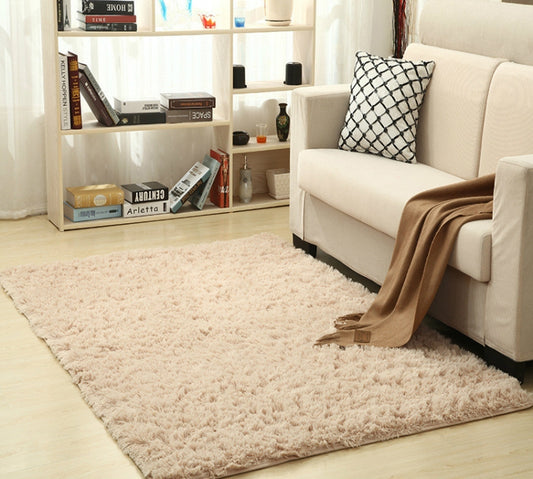 Shaggy Carpet for Living Room Home Warm Plush Floor Rugs fluffy Mats Kids Room Faux Fur Area Rug, Size:80x160cm(Beige) by bashfashion