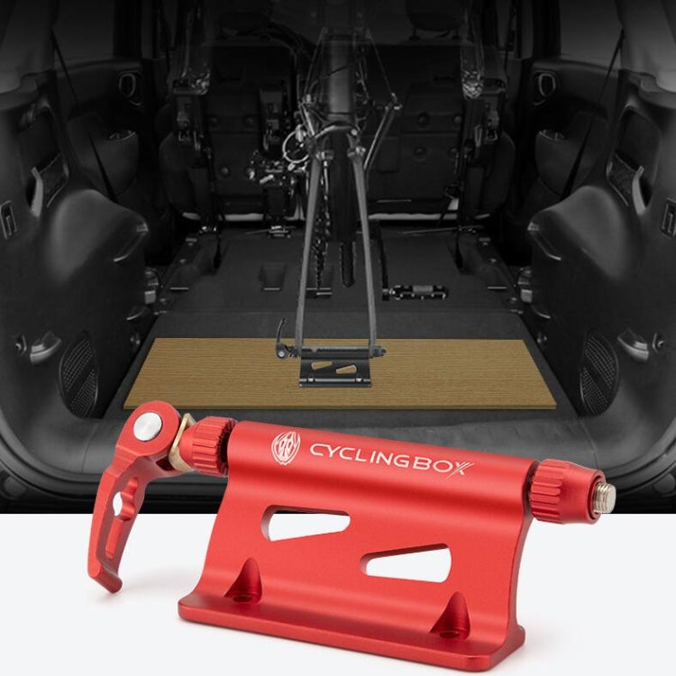 CYCLINGBOX BG-0171 Bike Aluminum Portable Quick-Removal Front Fork Fixed Frame Rear Hanging Frame Car Top Fixture Equipment(Red) by bashfashion