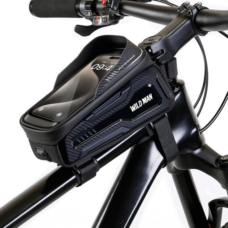 WILD MAN M20 Outdoor Cycling Bicycle Phone Touch Screen Waterproof Front Beam Bag(Green) by WILD MAN