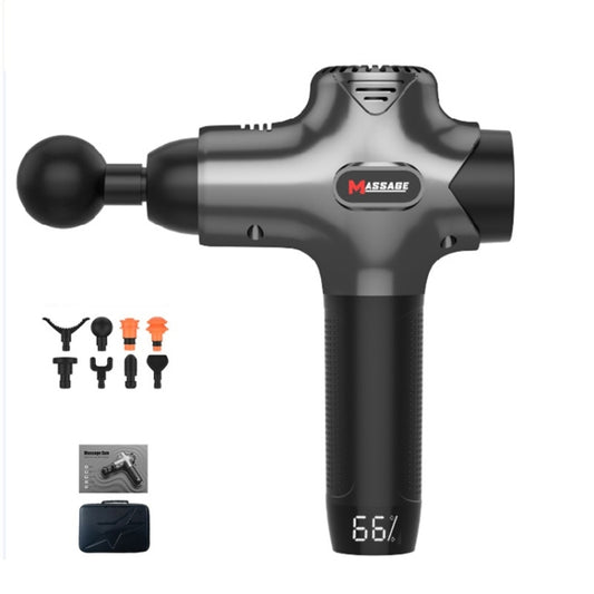 Y8-1 Fitness Massage Fascia Muscle Vibration Massager, Specification: Bright Gray(EU Plug) by bashfashion