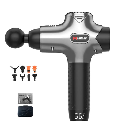 Y8-1 Fitness Massage Fascia Muscle Vibration Massager, Specification: Silver Gray(EU Plug) by bashfashion