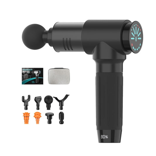 Y10 Fitness Massage Fascia Muscle Vibration Massager, Specification: 7 Gears Black(EU Plug) by bashfashion