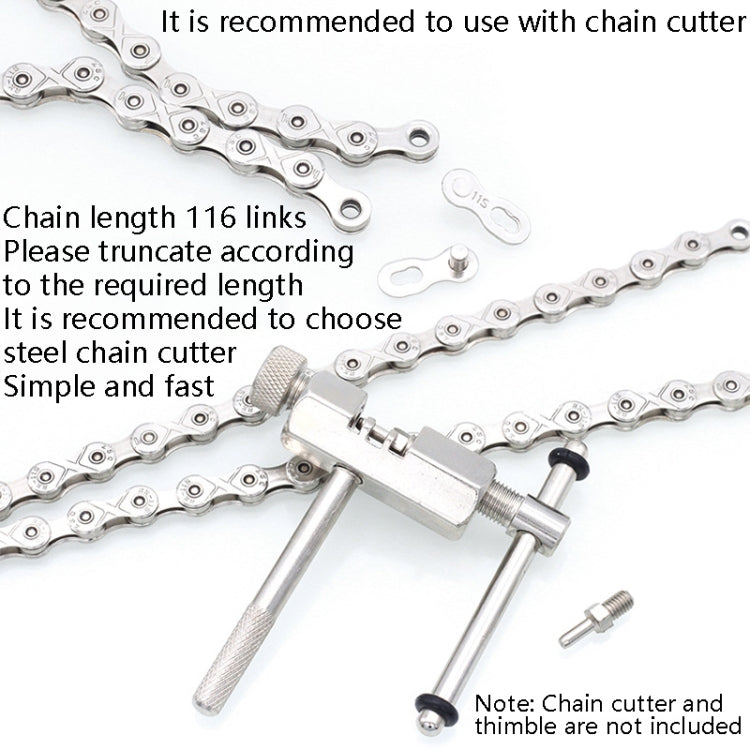 Mountain Road Bike Chain Electroplating Chain, Specification: 9 Speed chain by bashfashion