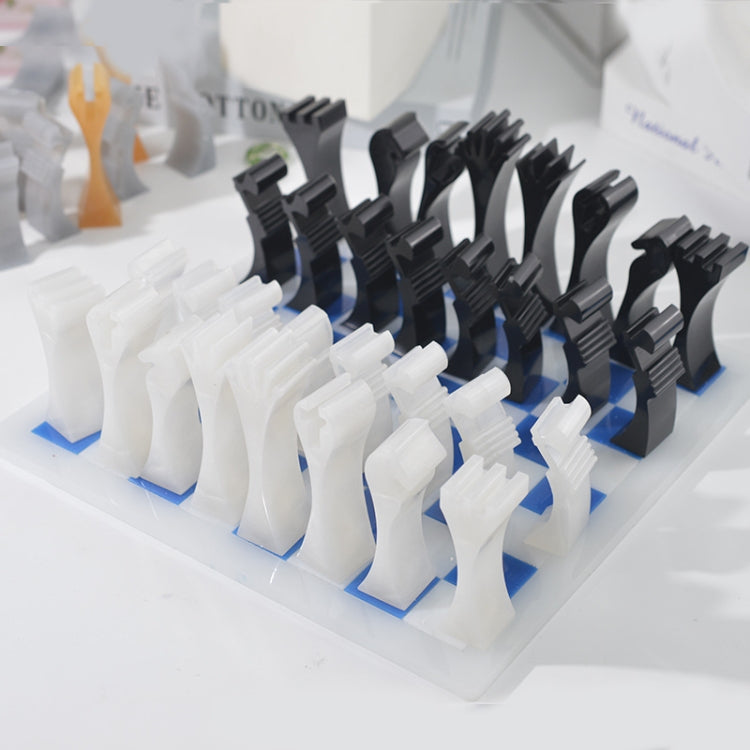DIY Stereo Chess Pieces Epoxy Mold Homemade Chess Game Silicone Mold(MD3924 + 3925) by bashfashion
