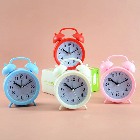 2 PCS Student Bed Small Alarm Clock Desk Alarm Clock(Pink) by bashfashion