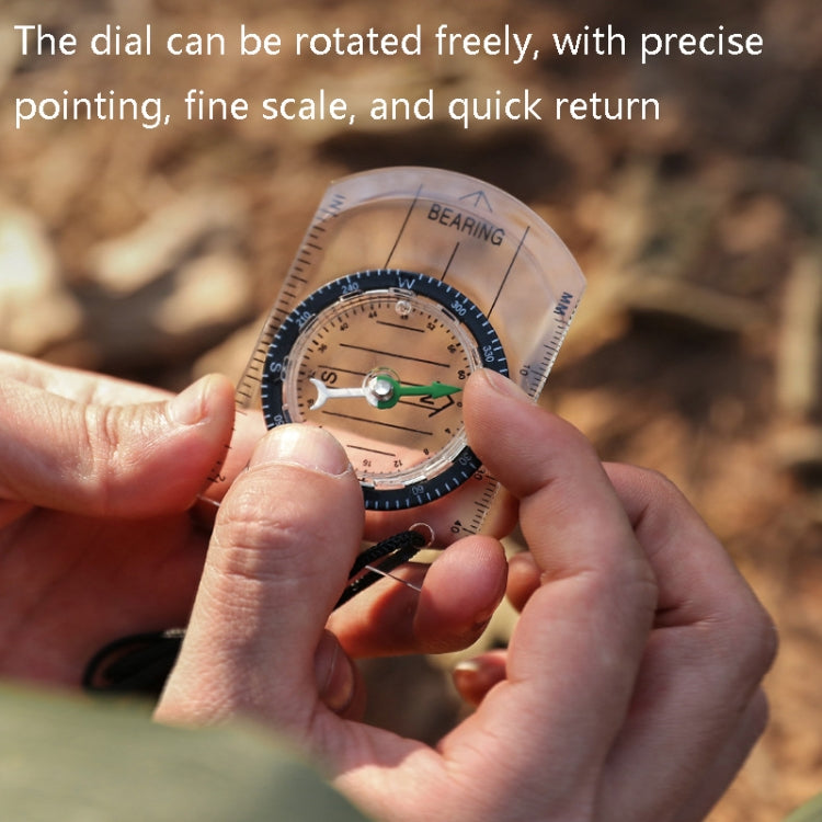 2 in 1 Compass With Map Measuring Ruler Outdoor Multifunctional Compass by bashfashion