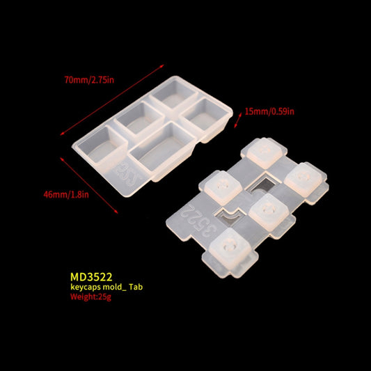2 PCS DIY Keycap Silicone Mold OEM Mechanical Keyboard Silicone Mold, Style: MD3522 by bashfashion