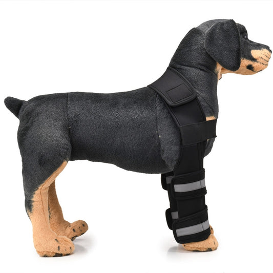 Pet Dog Leg Knee Guard Surgery Injury Protective Cover, Size: L(Support Strips Model (Black)) by bashfashion