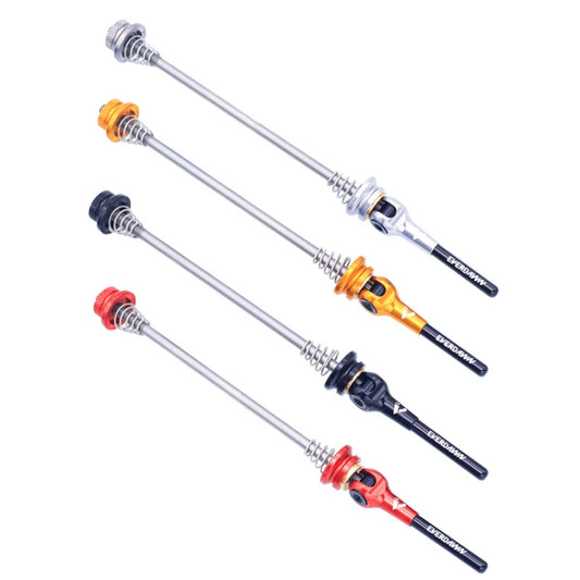 EVERDAWN Mountain Highway Bike Titanium Alloy Axis Quick Removal Rod Front And Rear Rollers Open Flower Drum Fixed Axis Trolley(Black) by bashfashion