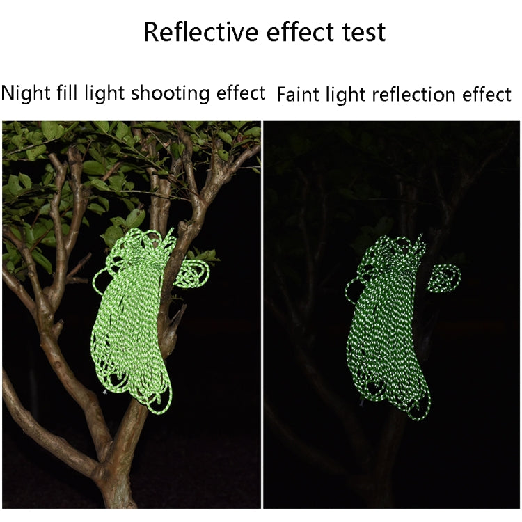 4mm Diameter 50m Luminous Tent Rope Outdoor Rescue Lashing Rope(Green) by bashfashion