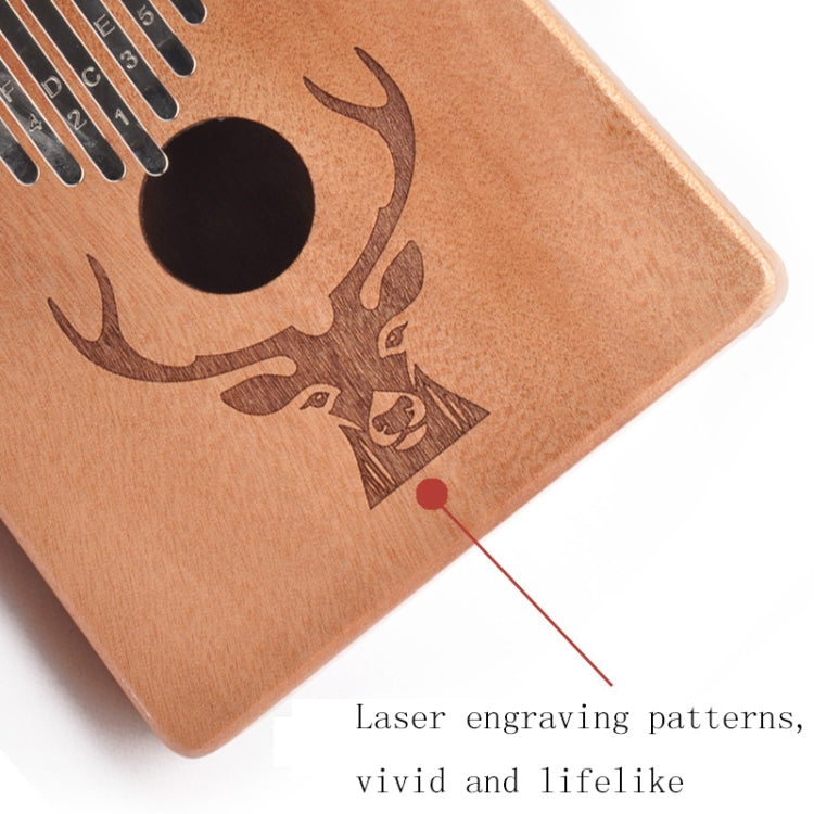 17-Tone Beginner Finger Piano Deer Head Kalimba Thumb Piano(Wooden Kit) by bashfashion