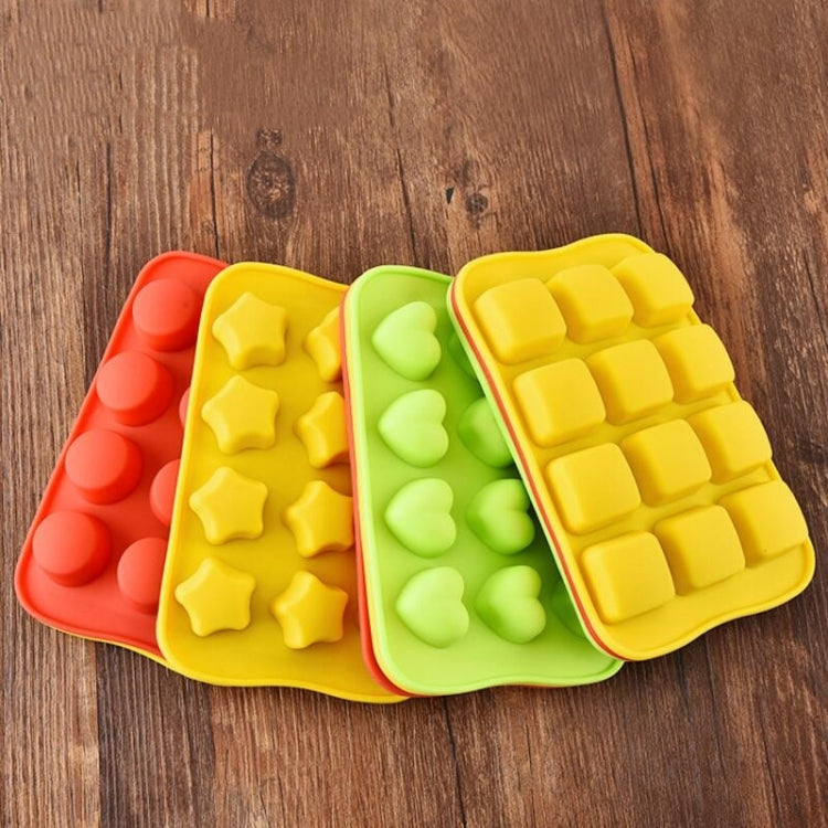 2 PCS Silicone Chocolate Mold Tray Creative Geometry Shaped Ice Cube Cake decoration Mold, Shape:Round(Green) by bashfashion