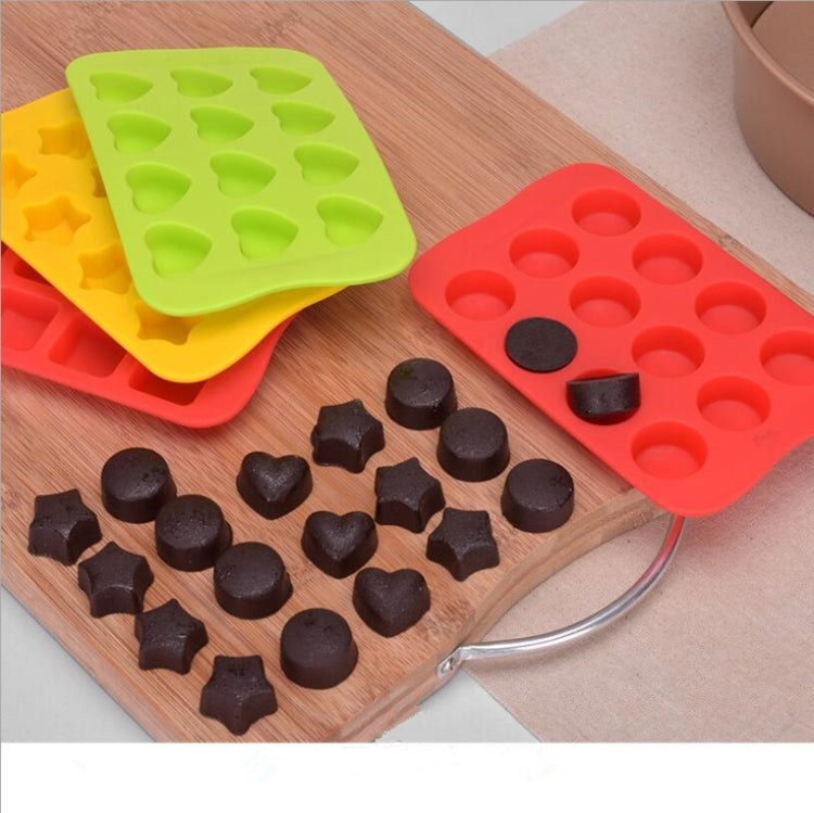 Silicone Chocolate Mold Tray Creative Geometry Shaped Ice Cube Cake decoration Mold, Shape:Square(Red) by bashfashion