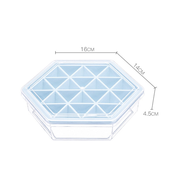 Home Creative DIY Ice Grid Mould Hexagonal Homemade Ice Mold With Tray Ice Cube Ice Cream Ice Box(Blue) by bashfashion