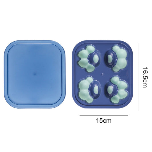 Household Cat Paw Shape Creative Silicone Ice Box Ice Cube Mold Ice Hockey DIY Food Supplement Box with Lid(Blue Green) by bashfashion