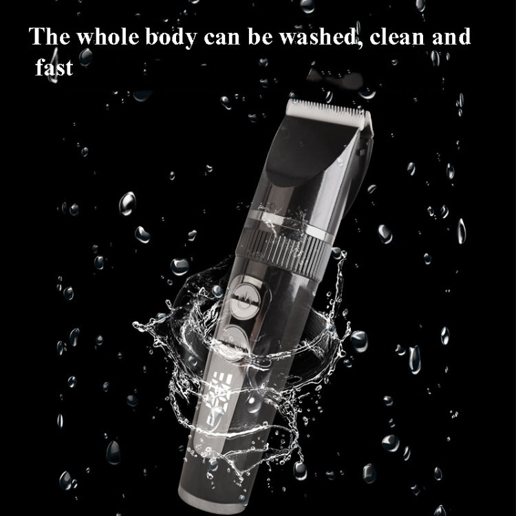 BF-868 LCD Digital Display Electric Hair Clipper Baby Children Adult Electric Hair Clipper Set(Gun Color) by bashfashion