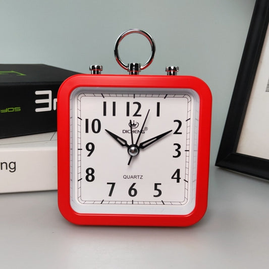Candy Color Office Home Student Square Alarm Clock(Red) by bashfashion