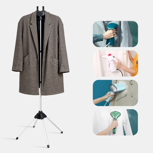 1.6m 3 in 1 Hanging Ironing Bracket Hanger Telescopic Metal Rod Mount(Black Hanger) by bashfashion